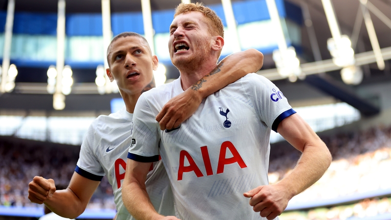 Dejan Kulusevski celebrates his dramatic match-winning goal against Sheffield United