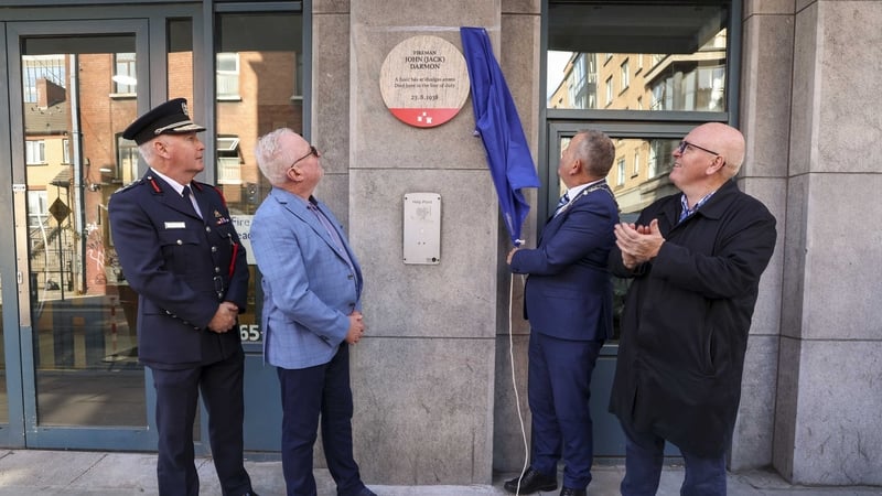 John 'Jack' Darmon died after being electrocuted while working on a service vehicle at Tara Street Fire Station on 23 August 1938