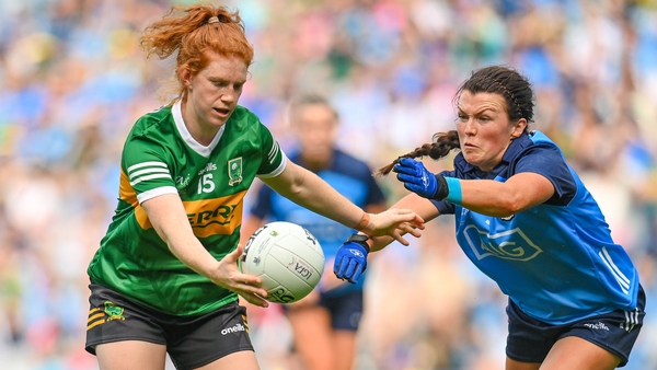 Kerry's Louise Ní Mhuircheartaigh (L) and Dublin's Leah Caffrey are among 25 players nominated from the All-Ireland finalists