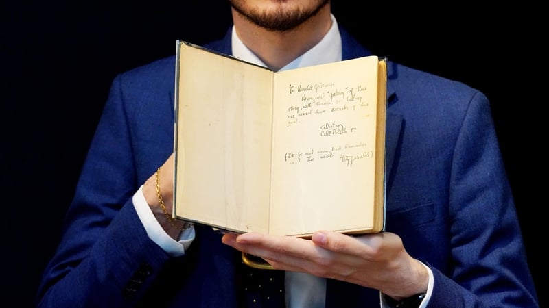 Private and iconic collections specialist Ben Winter holds a Count Basie score during the photo call at Christie's, central London, of the highlights from their Charlie Watts: Gentleman, Collector, Rolling Stone sale