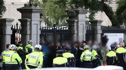 About 200 people held a rally outside Leinster House on 20 September as the Dáil resumed (File image: RollingNews.ie)