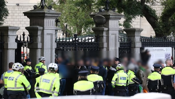 About 200 people held a rally outside Leinster House on 20 September as the Dáil resumed (File image: RollingNews.ie)