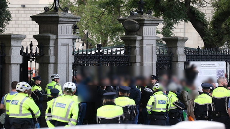 About 200 people held a rally outside Leinster House on 20 September as the Dáil resumed (File image: RollingNews.ie)