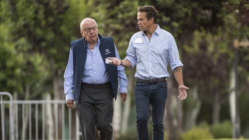 Rupert Murdoch and his politically conservative eldest son Lachlan Murdoch
