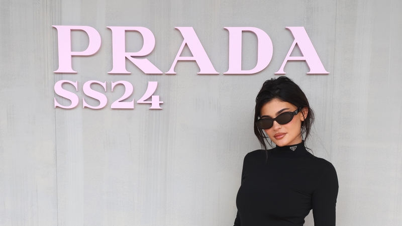 Kylie Jenner attends the Prada Spring/Summer 2024 Womenswear Fashion Show. Getty Images.