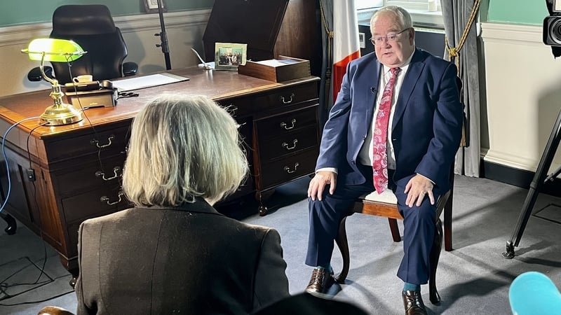 Ceann Comhairle Sean Ó Fearghaíl with RTÉ's Áine Lawlor on The Week In Politics