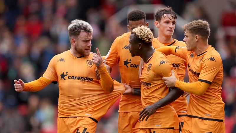 Aaron Connolly was involved in a dispute with a team-mate at half-time during an eventful afternoon