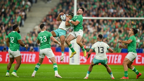 Kurt-Lee Arendse (with ball) is out for South Africa's first game against Ireland in July