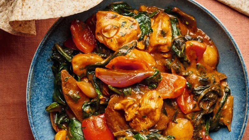 Nadiya Hussain's saag aloo chicken jalfrezi (Chris Terry/PA)