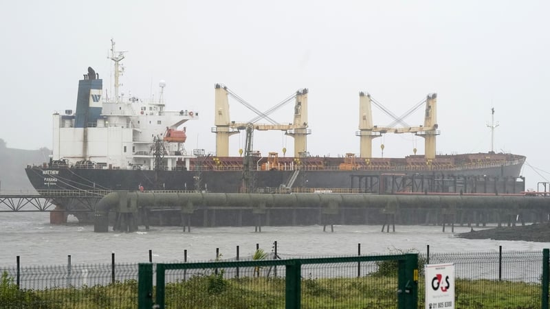 The Panamanian-registered bulk carrier which left South America last month was intercepted and escorted to port in Cork on Tuesday
