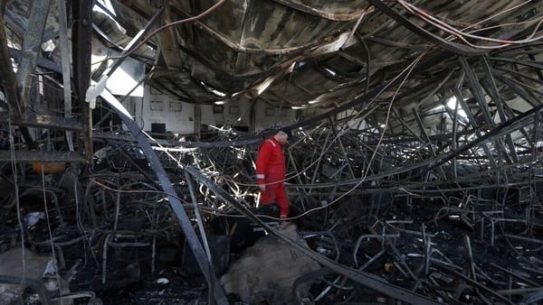The wedding hall was destroyed in the fire