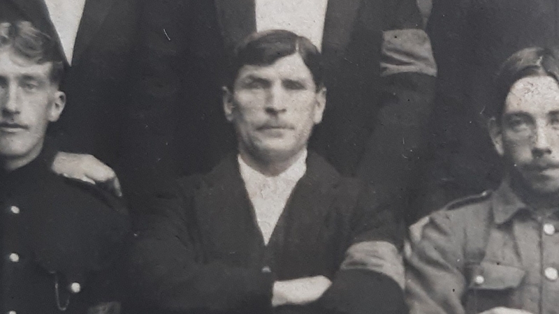 James Gleeson, seen here as a POW during the First World War at Limburg POW camp. The camp was visited by Roger Casement, who recruited some prisoners for the Irish Brigade