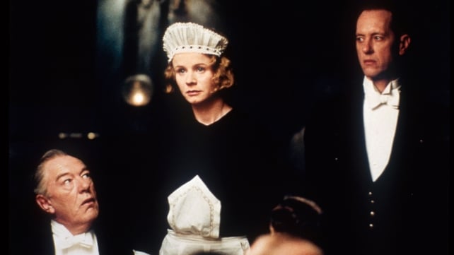Michael Gambon, Emily Watson and Richard E. Grant appear in a scene from the film Gosford Park, 2001