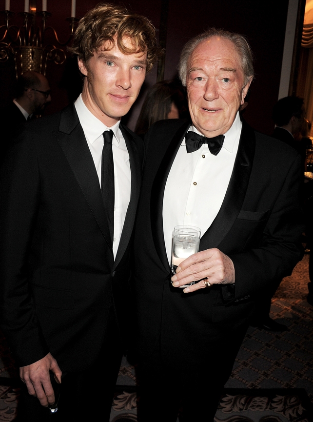Benedict Cumberbatch and Michael Gambon at the London Evening Standard Theatre Awards on 28 November, 2010