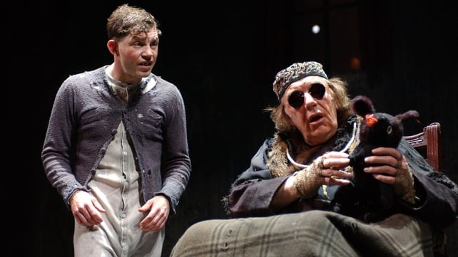 Lee Evans (as Clov) and Michael Gambon (as Hamm) in the production Endgame at the Albery Theatre London, 3 March, 2004