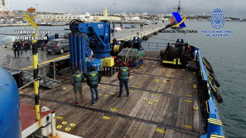 A drug trafficking tugboat that was impounded by Portugal's navy and airforce in 2019.