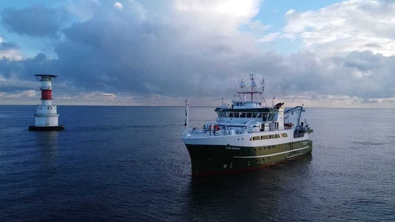 The RV Tom Crean (above) is conducting research as part of the INFOMAR mapping survey of Irish waters