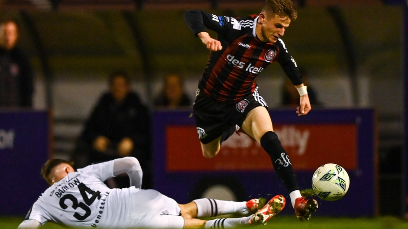 Paddy Kirk of Bohemians is tackled by Kailin Barlow of Sligo Rovers