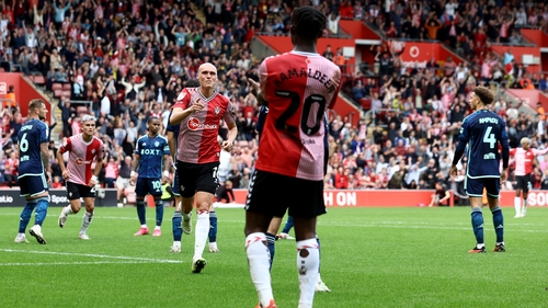 Will Smallbone celebrates his goal against Leeds United