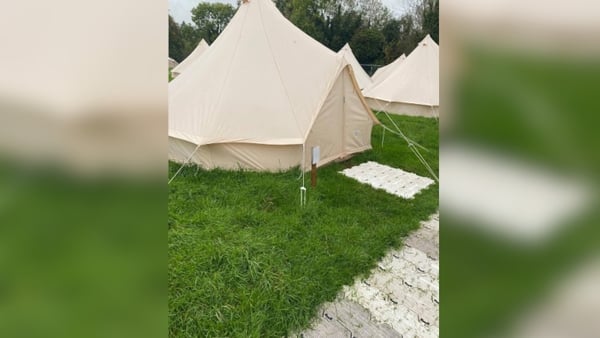The estate, which hosted the Electric Picnic last month, is currently housing around 450 Ukrainian refugees in tents