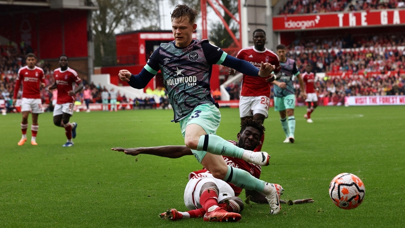 Ibrahim Sangare tackles Brentford's Keane Lewis-Potter