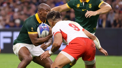 Makazole Mapimpi was injured in a clash of heads with Augustine Pulu