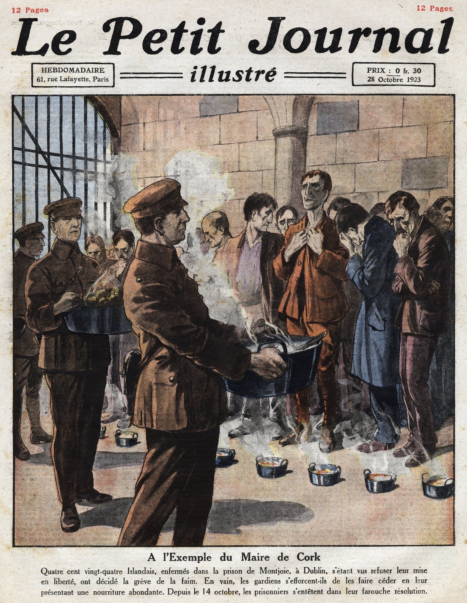A French depiction of alleged scenes in Mountjoy during the strike (Credit: Bridgeman Images)