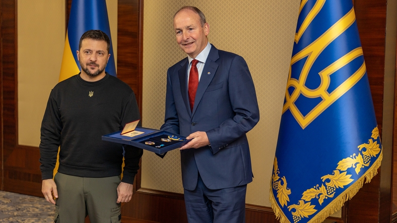 Volodymyr Zelensky meeting with Micheál Martin in Kyiv today