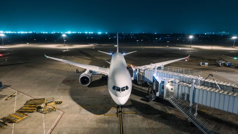 The new €320m north runway at Dublin Airport opened in August last year (File pic)