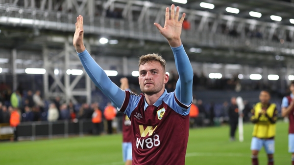 Jacob Bruun Larsen celebrates at the final whistle