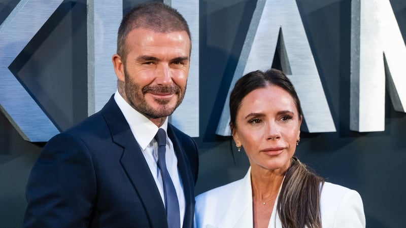 David and Victoria Beckham at the premiere of Beckham in London on 3 October