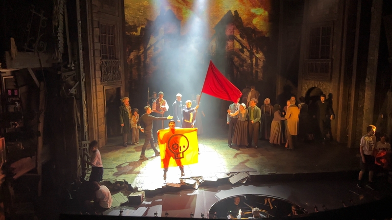 Just Stop Oil protesters disrupting a performance of Les Miserables