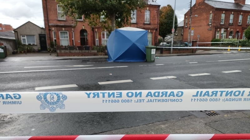 The aftermath of a fatal crash in Phibsboro in Dublin in 2023 involving a car and a pedestrian. Photo: Eoin O'Neill