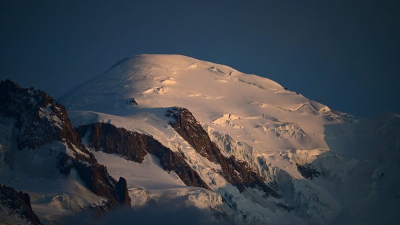 The height of Mont Blanc varies each year depending on the snow and ice covering