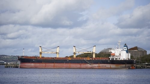 The MV Matthew was escorted into Cobh, Co Cork in 2023