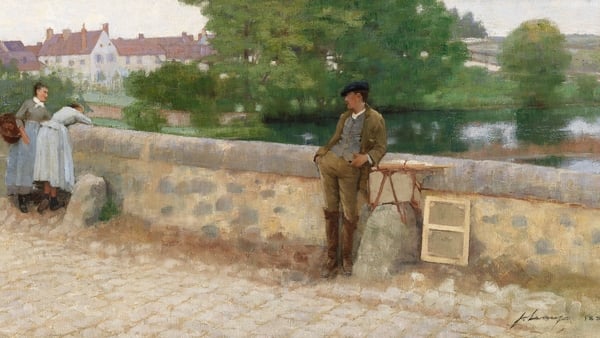 On the Bridge at Grez, John Lavery, Credit: National Gallery of Ireland