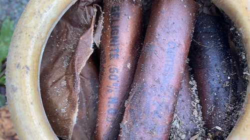 180 sticks of gelignite were found at the farm