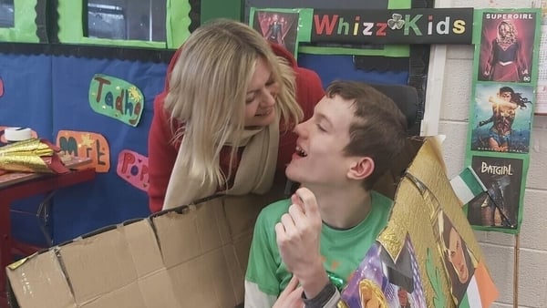 Tadhg Kehoe with his mother Amanda
