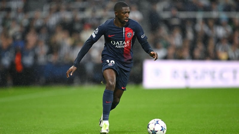 Ousmane Dembele was one of four PSG players suspended for homophobic chanting