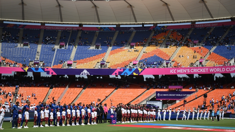 A sparse crowd showed up for the World Cup opening game