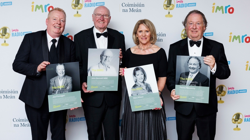 This year's IMRO Hall of Fame inductees (L-R): Joe Finnegan, John Bennett, Mary Wilson and Paddy Halpenny [Photo: Andres Poveda]