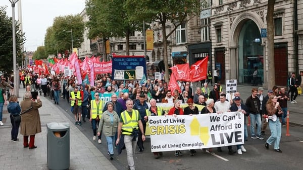 Organiser Eddie Conlon said the protest was being held to put pressure of the Government ahead of next week's budget