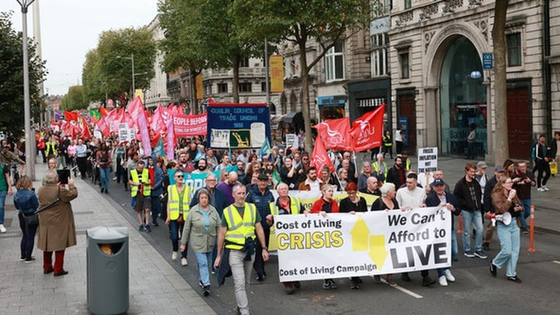 Organiser Eddie Conlon said the protest was being held to put pressure of the Government ahead of next week's budget