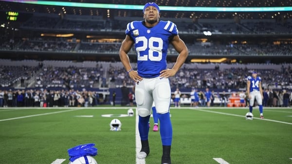 Jonathan Taylor has scored 33 touchdowns in 43 appearances for the Colts
