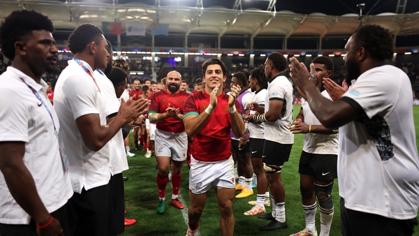 Fiji gave the Portuguese players a guard of honour after the game