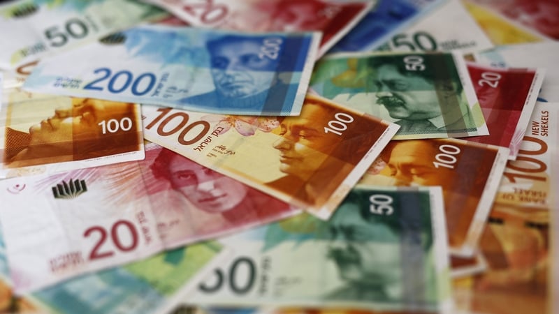 Israel's shekel has weakened by over 2% to a more than seven and a half year low of 3.92 per dollar