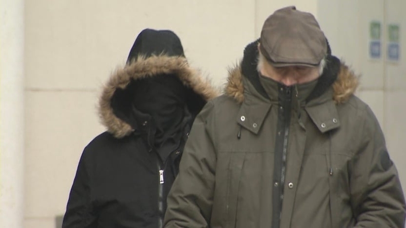 James Stewart Smyth (L) arrives at court today