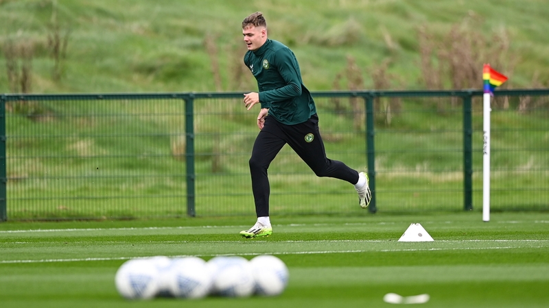 Evan Ferguson training in Dublin on Tuesday