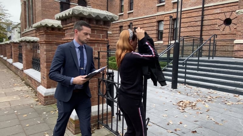 Kseniia Vasylenko (right) pictured at Cork District Court last year