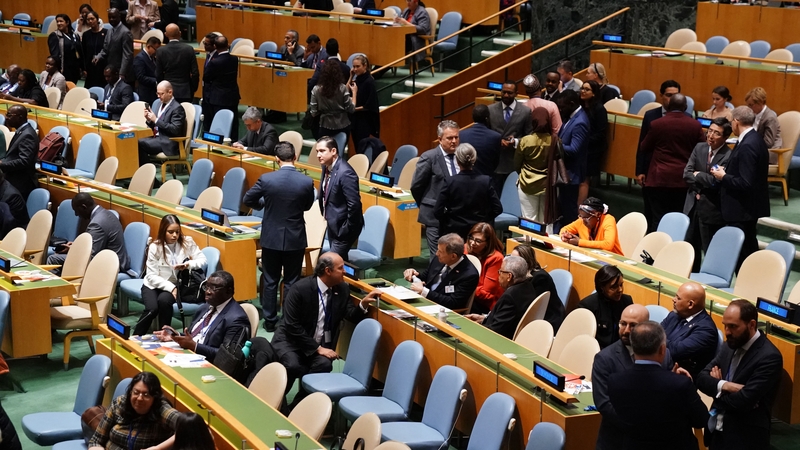 UN General Assembly delegates wait for the election results of new members to the Human Rights Council